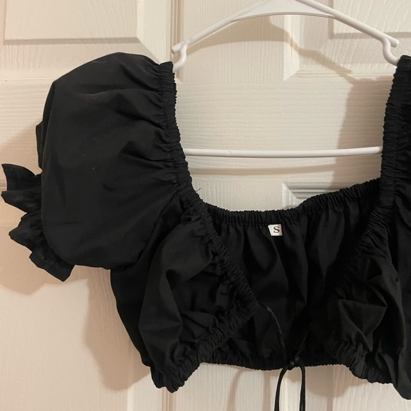 Black tie front top - Picture 2 of 3